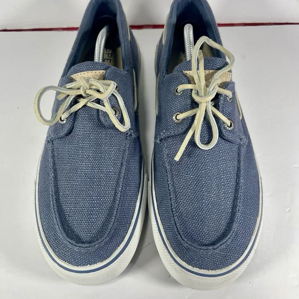 Sperry Top-Sider Men's Blue Canvas Boat Shoes - Size 11.5